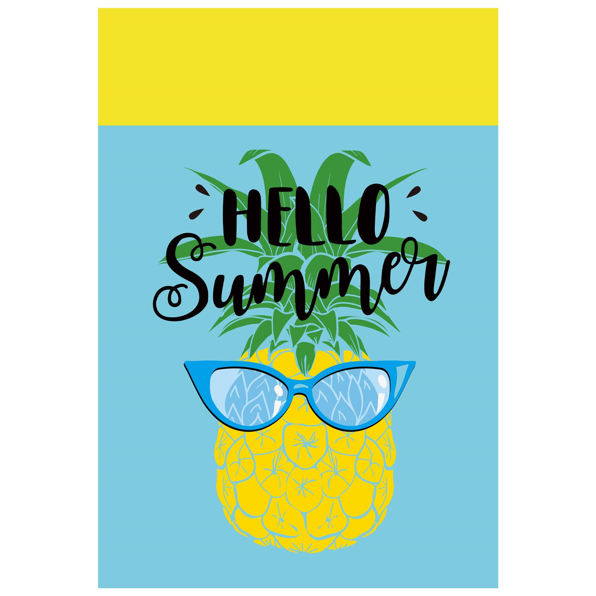 Hello Summer Pineapple Garden Flag